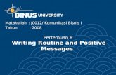 Pertemuan 8 Writing Routine and Positive Messages