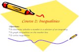 Course 2: Inequalities