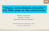 “Share, consolidate, breathe”: the fifth year in the classroom