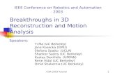 Breakthroughs in 3D Reconstruction and Motion Analysis