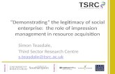 Simon  Teasdale,  Third Sector Research Centre  s.teasdale@tsrc.ac.uk