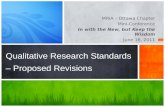 Qualitative Research Standards – Proposed Revisions