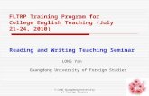FLTRP Training Program for College English Teaching (July 21-24, 2010)