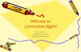 Welcome to  Curriculum Night!