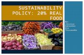 Sustainability policy: 20% real food
