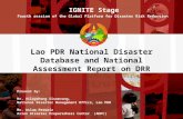 Lao  PDR National Disaster Database  and  National Assessment Report  on DRR