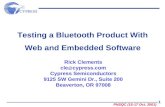 Testing a Bluetooth Product With Web and Embedded Software