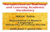 Perspectives on Teaching and Learning Academic Vocabulary