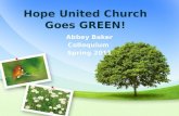 Hope United Church Goes GREEN!