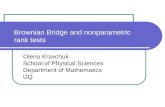 Brownian Bridge and nonparametric  rank tests