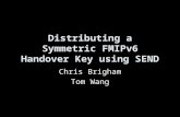 Distributing a Symmetric FMIPv6 Handover Key using SEND