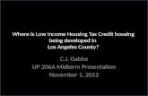 Where  is Low  Income Housing Tax  Credit housing being developed in  Los  Angeles County?