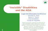“Invisible” Disabilities  and the ADA