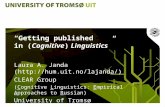 “Getting published  in ( Cognitive )  Linguistics ”