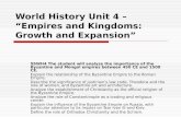 World History Unit 4 – “Empires and Kingdoms: Growth and Expansion”