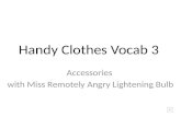 Handy Clothes  Vocab  3