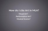 How do I cite Art in MLA?