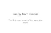 Energy from lemons