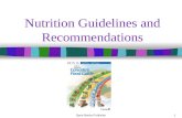 Nutrition Guidelines and Recommendations