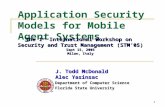 Application Security Models for Mobile Agent Systems