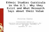 Ethnic Studies Curricula in the U.S.: Why they Exist and What Research Says about their Value