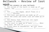 Bellwork  – Review of last week