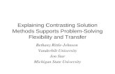 Explaining Contrasting Solution Methods Supports  Problem-Solving Flexibility and Transfer