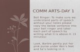 Comm  Arts-DAY 1