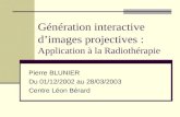 Génération interactive d’images projectives :  Application à la Radiothérapie