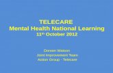 TELECARE  Mental Health National Learning 11 th  October 2012