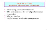 Topic 10 (Ch. 24)  Portfolio Performance Evaluation