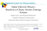 Solar-Electric Power: Road to a Clean, Secure Energy Future