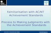 Familiarisation with AC/NT  Achievement Standards