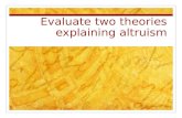 Evaluate two theories explaining altruism