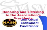 Honoring and Listening to the Association’s Presidents