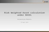 Risk Weighted Asset calculation under BASEL