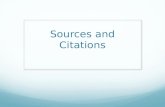 Sources and Citations