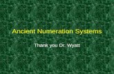 Ancient Numeration Systems