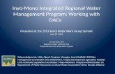 Inyo-Mono Integrated Regional Water Management Program: Working with DACs