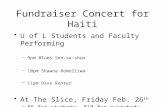 Fundraiser Concert for Haiti