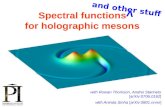 Spectral  functions for holographic mesons