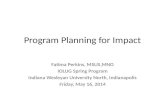 Program Planning for Impact