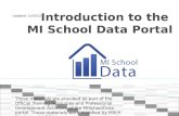 Introduction to the  MI School Data Portal