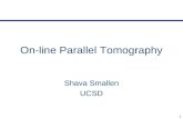 On-line Parallel Tomography