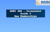 NAMI 360  – Screenshot Guide  3 New Memberships