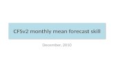 CFSv2 monthly mean forecast skill