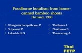 Foodborne botulism from home-canned bamboo shoots Thailand, 1998