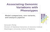 Associating Genomic  V ariations with Phenotypes