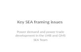 Key SEA framing issues