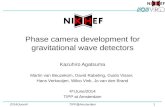 Phase camera development for gravitational wave detectors